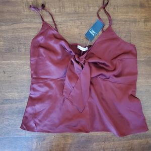 Abercrombie & Fitch Satin Tie Front Cami